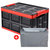 车载收纳神器整理箱车用尾箱置物车内用品杂物箱(黑红色（55L折叠箱+防水袋）)第4张高清大图