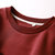 VEGININA 韩版宽松蕾丝拼接圆领套头卫衣女 D6091(酒红色 L)第4张高清大图