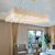 后现代吊灯长方形客厅餐厅灯具大气创意斜口玻璃灯罩轻奢水晶吊灯(D800 默认)第3张高清大图