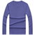 Bebeeru 春秋季潮修身棉长袖装男士圆领休闲长袖打底衫T恤衫r226 值得(自行车紫色 XL)第2张高清大图