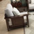 丰圆藤木 美式轻奢实木沙发1+2+3布木沙发大小户型客厅套装(胡桃色 单人位)第4张高清大图