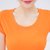 娇维安 夏季韩版体血衫 修身显瘦女士T恤 纯色圆领短袖女式t恤 女(橘黄色 M)第3张高清大图