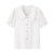 艾米恋短袖雪纺衫女2021年夏季新款法式娃娃领上衣泡泡袖小众衬衣(白色 L)第5张高清大图