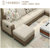 紫茉莉布艺沙发简约现代大小户型客厅转角整装可拆洗沙发组合家具(粉红色+米黄 2号色 三件套（2.88米）)第5张高清大图