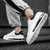 BEBEERU2021春新款男士小白鞋麦昆同款透气松糕厚底板鞋潮流气垫男鞋  SXP1251(浅灰色 41)第5张高清大图