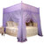 黛格床上用品单双人床奢华蚊帐 不锈钢支架 防蚊 舒适 耐用(SL紫色 默认)第2张高清大图
