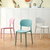 北欧风塑料现代餐椅简约家用成人椅子靠背凳子奶茶店化妆休闲椅子(L.G.F.-绅士黑)第4张高清大图
