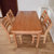 原木色现代中式小户型餐桌椅组合橡胶木实木桌子长方形桌椅(CZ195+YZ397一桌六椅 默认)第3张高清大图