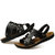 MR.KANG夏季新款牛皮凉鞋 沙滩鞋休闲凉拖鞋男鞋 5852-4(43)(黑色)第4张高清大图