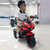 新款儿童电动摩托车可坐人宝宝三轮车男女小孩玩具车电瓶童车(酒红)第2张高清大图