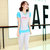莉菲姿 新款夏季韩版学生装女短袖运动休闲套装七分裤两件套(粉红色 XL)第5张高清大图