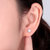 罗曼蒂珠宝白18K金群镶款钻石耳钉女款时尚耳饰 需定制(18K白色黄金)第4张高清大图