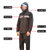 雨衣雨裤套装长款全身防水男女分体电动车外卖骑行反光防暴雨雨披(XL 黑色（常规款）)第2张高清大图
