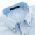 月牙泉2013春款男装浅蓝色衬衫 男士长袖双层领衬衣 扣领商务衬衫(双56005 42)第3张高清大图
