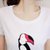 娇维安 夏季韩版女装体恤衫 刺绣亮片鹦鹉图案短袖t恤女(白色 XL)第3张高清大图