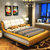 【京好】双人床 现代简约环保皮艺软床 婚床家具A21(2个床头柜+床 环保皮1.5*1.9)第2张高清大图