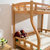 卡富丹家具 现代中式榉木子母床高低床木质儿童双层1.5米宝宝上下床卧室小户型双层实木床511第2张高清大图