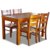 木巴家具实木餐桌椅组合一桌四椅长方形简约现代中式组装客厅饭桌子4人6人CZ153+YZ318(茶色一桌四椅CZ185+YZ375)第3张高清大图