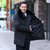 冬季新款男士羽绒棉服中长款连帽大毛领大衣加厚保暖中老年户外套  XZLZ13668(XZLZ13668-黑色 4XL)第2张高清大图