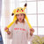 抖音兔子帽子毛绒玩具新款皮卡丘耳朵会动帽子赠人礼物儿童玩具(黄色 长60cm)第4张高清大图