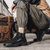 博迈伦2021秋季新款马丁靴中帮潮流系带男靴户外男士工装靴运动靴子9898(黑色 39)第10张高清大图