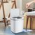 创意垃圾桶家用智能感应式厨房厕所卫生间自动带盖夹缝卫生桶(双模式14L 四代深灰色)第4张高清大图