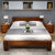 明佳友  床 实木床 简约 现代中式双人床 1.8米 实木橡胶木床 单人床M211(柚木色高箱床 1.8米床+垫+2柜)第4张高清大图