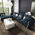 北欧布艺沙发深蓝色撞色设计师简约现代可拆洗客厅组合套装送抱枕(组合2个双人+1个脚踏+单人位)第5张高清大图