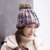 帽子女冬天韩版潮针织帽可爱毛球毛线帽护耳保暖套头帽677888(蓝色 弹力均码)第2张高清大图