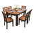美天乐 餐桌 实木餐桌 长方形圆桌 折叠伸缩餐桌椅组合 现代简约(海棠色 餐桌+6椅)第5张高清大图