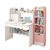 儿童学习桌家用卧室写字桌现代简约小型书桌书柜一体套装升降桌椅(80粉色-升级款)第5张高清大图