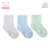 minimoto小米米宝宝棉袜儿童地板袜提花薄款袜子 3‘s(粉红+白色+嫩黄 2-3岁)第2张高清大图