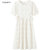 CaldiceKris （中国CK）法式复古甜美小清新连衣裙CK-FSL4346(米色)第5张高清大图