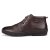 富贵鸟(FUGUINIAO)真皮休闲时尚高帮男靴棉鞋D326320C(棕色 43)第4张高清大图