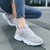 金帅威女鞋运动鞋女跑步鞋新款网面透气休闲慢跑鞋旅游鞋子WJ1057(深灰色 36)第3张高清大图