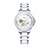 沃伦沃L6103手表 陶瓷女表镂空机芯(白色 钢带)第5张高清大图