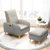 一米色彩 沙发懒人沙发创意多功能单人沙发北欧简约可调节客厅小户型布艺沙发(深灰色 标准款-单人位+脚踏)第5张高清大图