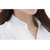 VEGININA 韩版荷叶花边修身正装OL衬衫女短袖 9489(白色 XL)第4张高清大图
