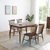吉木多 北欧实木餐桌椅组合1.2 1.35 1.5米家用长方形饭桌轻奢家具（椅子默认温莎椅，如需牛角椅拍下备注）(1.35米胡桃色 单餐桌)第2张高清大图