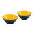 意大利 GUZZINI 多彩沙拉碗小吃盘果盘 二件套 12cm 国美厨空间(黄黑)第4张高清大图