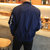 卡郎琪 男士新款修身时尚夹克 休闲韩版立领薄款拼简约拉链设计百搭夹克外套 KLQKX-J30(藏青色 XXXL)第4张高清大图