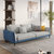 轻奢布艺沙发客厅简约现代组合小户型三人直排拼色科技布沙发家具(米白+橙色 大三位2.1米)第6张高清大图