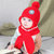 牛奶朋友冬季宝宝时尚护耳男女儿童毛线帽纯色绒布帽子围巾2件套(藏青色（单帽+围巾） 均码（42-50cm）)第4张高清大图