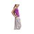路伊梵时尚运动21223户外运动休闲健身女款健身服套装（葡萄紫+白）（L）第3张高清大图