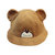 小小萌 儿童宝宝遮阳帽可爱渔夫帽(均码（头围约52） 小熊棕色)第3张高清大图