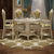 卡富丹 美式餐桌圆餐桌欧式餐桌椅组合简欧餐台餐厅家具(象牙白色 圆餐桌+8椅)第2张高清大图