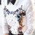 莉菲姿 秋季衬衫娃娃领长袖雪纺蕾丝拼接打底衫(图片色 XL)第4张高清大图