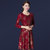 VEGININA 新款礼服妈妈装中长款连衣裙 9957(红色 XXL)第2张高清大图