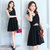 莉菲姿  夏装新款时尚修身性感 小黑裙镂空网纱连衣裙(黑色 XL)第3张高清大图