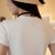 娇维安 夏季韩版体血衫 短袖女士T恤 镂空爱心圆领女式t恤 女(黑色 S)第4张高清大图